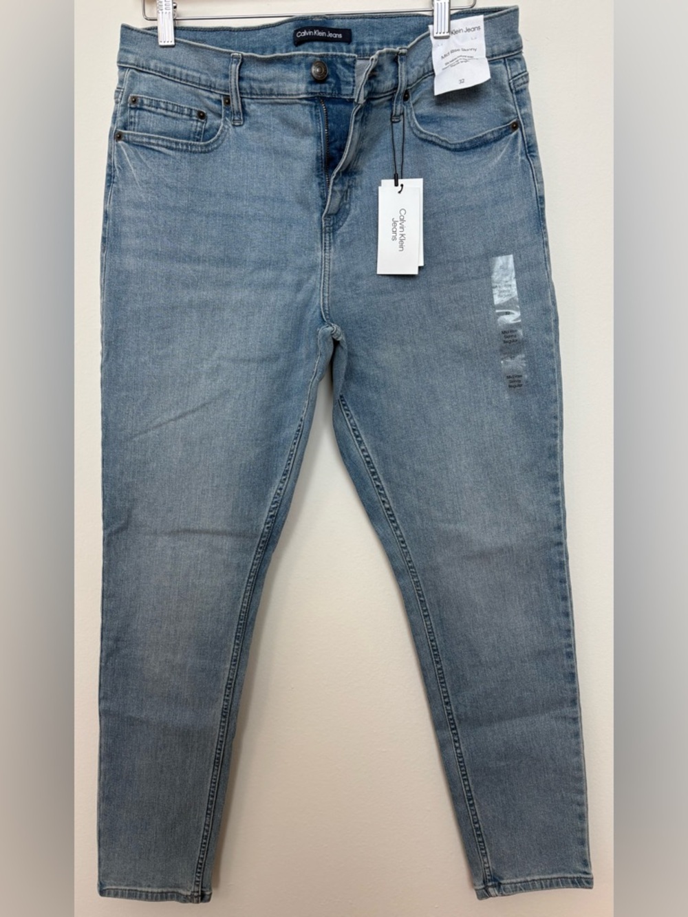 NWT Calvin Klein Mid Rise Skinny Blue Denim Women’s Jeans Size 32 Sku#42